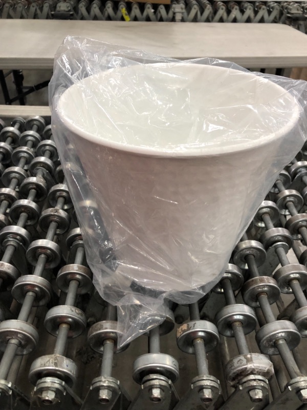 Photo 1 of Monarch Abode 19044 Classic White Hand Hammered Garden Pot Planter
