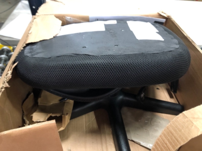 Photo 4 of Amazon Basics Low-Back, Upholstered Mesh, Adjustable, Swivel Computer Office Desk Chair, Black
