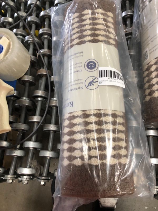 Photo 1 of Kitchen Rugs and Mats Non Skid Washable, Absorbent Runner Rugs for Kitchen, Front of Sink, Hallway , Laundry (Brown, 17"x 32"+17"x 47")
