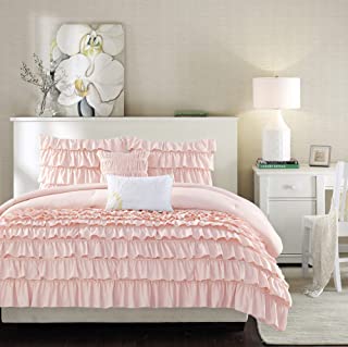 Photo 1 of 4pc Twin/Twin XL Marley Solid Comforter Set Blush