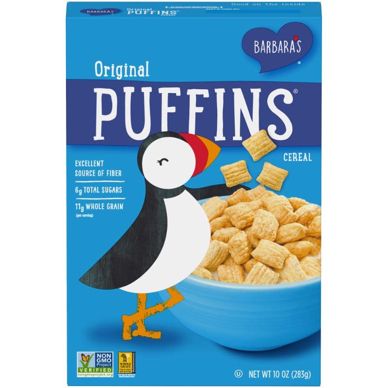 Photo 1 of Barbara's Puffins Original Cereal, Non-GMO, Vegan, 10 Oz Box (Pack of 5)
expired September 4th 2021 
