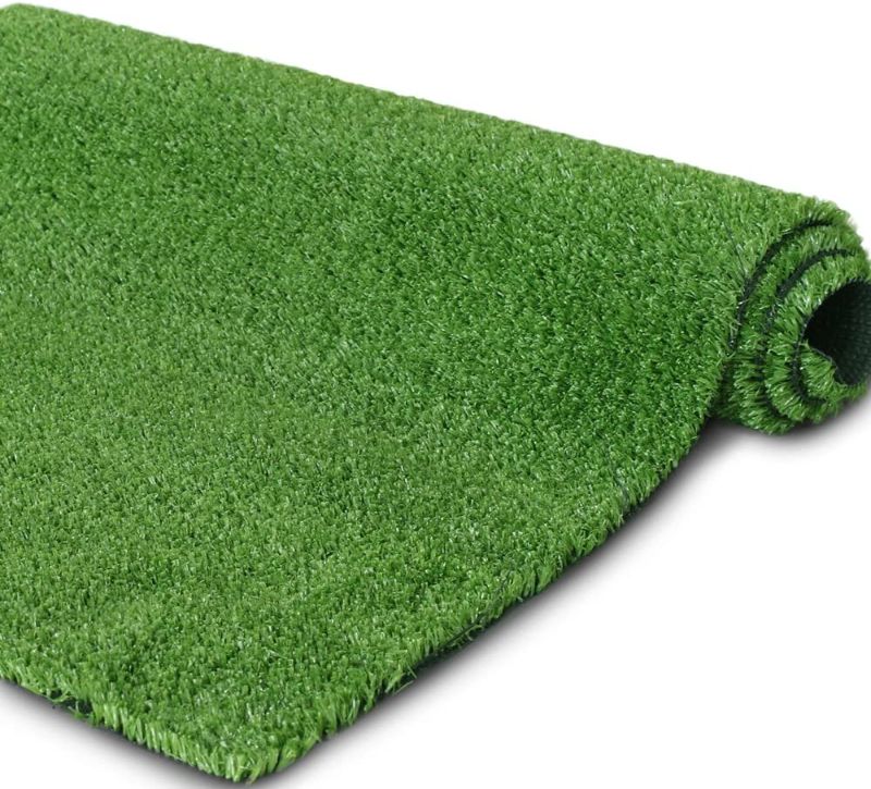 Photo 1 of · Petgrow · 4 FT X 6FT Synthetic Artificial Grass Turf for Garden Backyard Patio Balcony, Drainage Holes & Rubber Backing,Indoor Outdoor Faux Grass Astro Rug,DIY Decorations for Fence Backdrop
