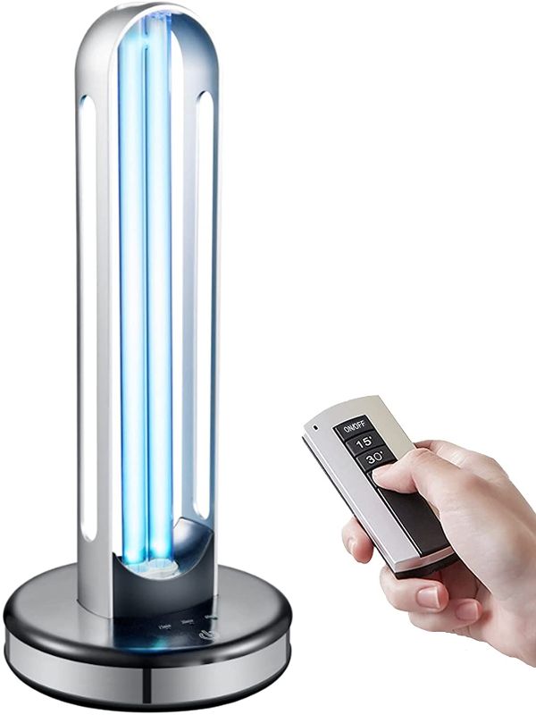 Photo 1 of UV Light Sanitizer, Disinfection Germicidal Lamp Sterilizer, UVC Mite-Removal Bulb, Remote & Cycle Timing Control, Radar Sensor, Ozone Free 