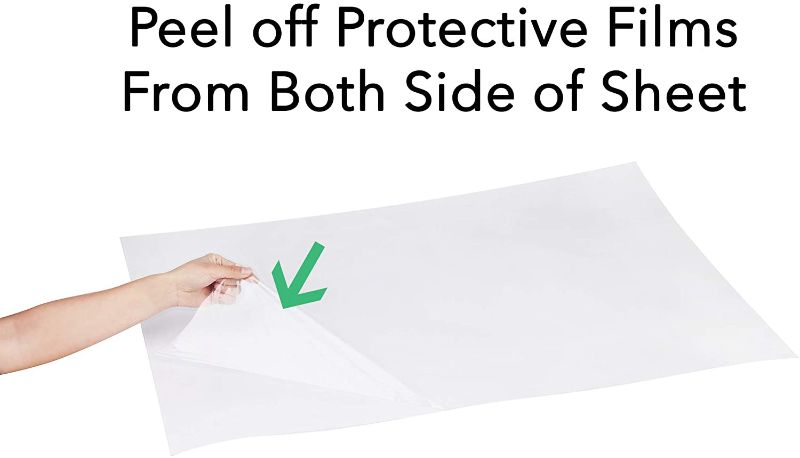 Photo 1 of (3 Pack) PET Sheet Panels - 24" x 36" x 0.03" Plexiglass-Quality Lightweight and Shatterproof Glass Alternative Perfect for DIY Sneeze Guards, Face Shields, Railing Guards, and Pet Barriers
