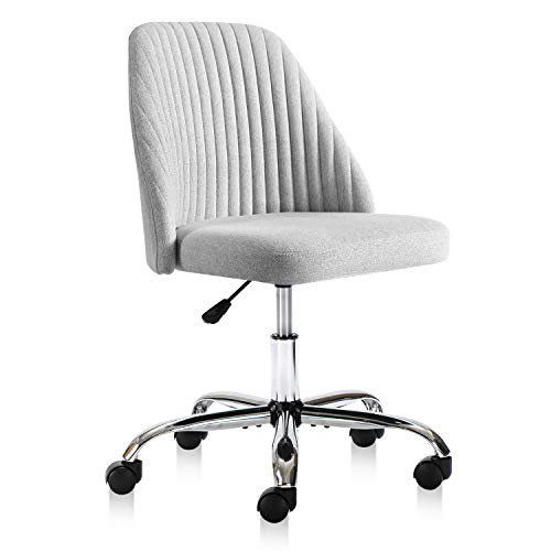 Photo 1 of Rimiking Home Office Modern Twill Fabric Adjustable Mid-Back Task Ergonomic Executive Chair, Gray
