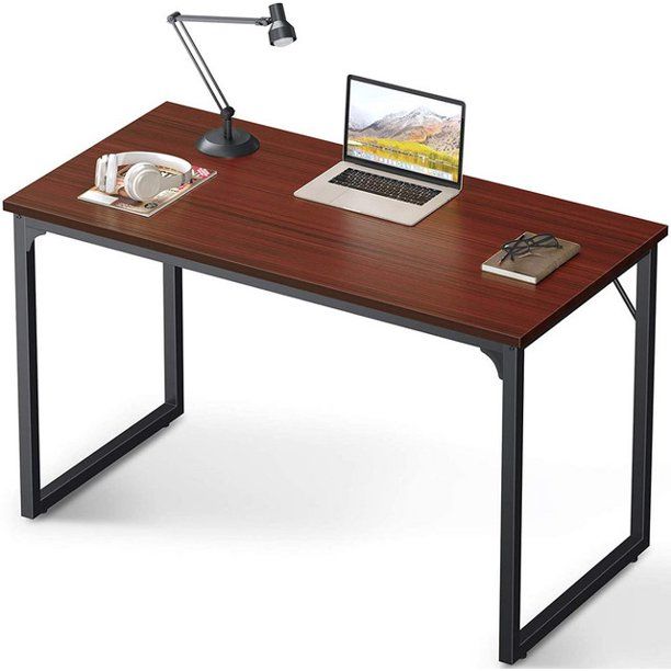 Photo 1 of Coleshome Computer Desk 39", Modern Simple Style Desk - Teak
