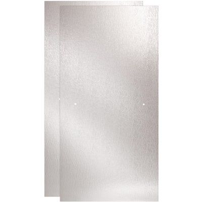 Photo 1 of Delta 29-1/32 in. x 67-3/4 in. x 1/4 in. (6 mm) Frameless Sliding Shower Door Glass Panels in Rain (For 50-60 in. Doors)