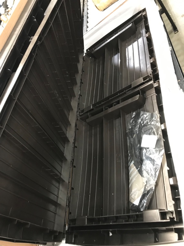 Photo 1 of 80gal Springwood Outdoor Resin Storage Deck Box Brown - Keter

Missing and broken 