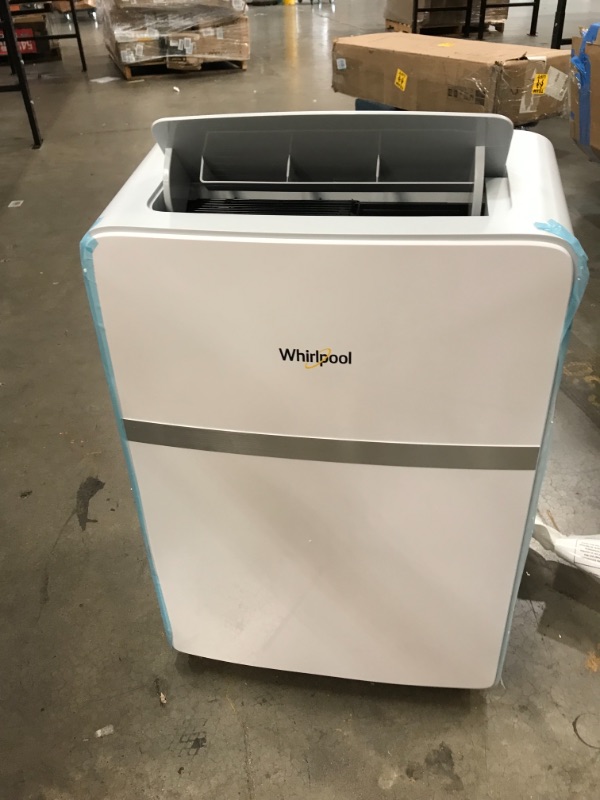 Photo 2 of Whirlpool WHAP13HBWC 8000 Portable Air Conditioner with 7600 BTU Heating, 27.900, White

//accessory is damaged//tested,working
