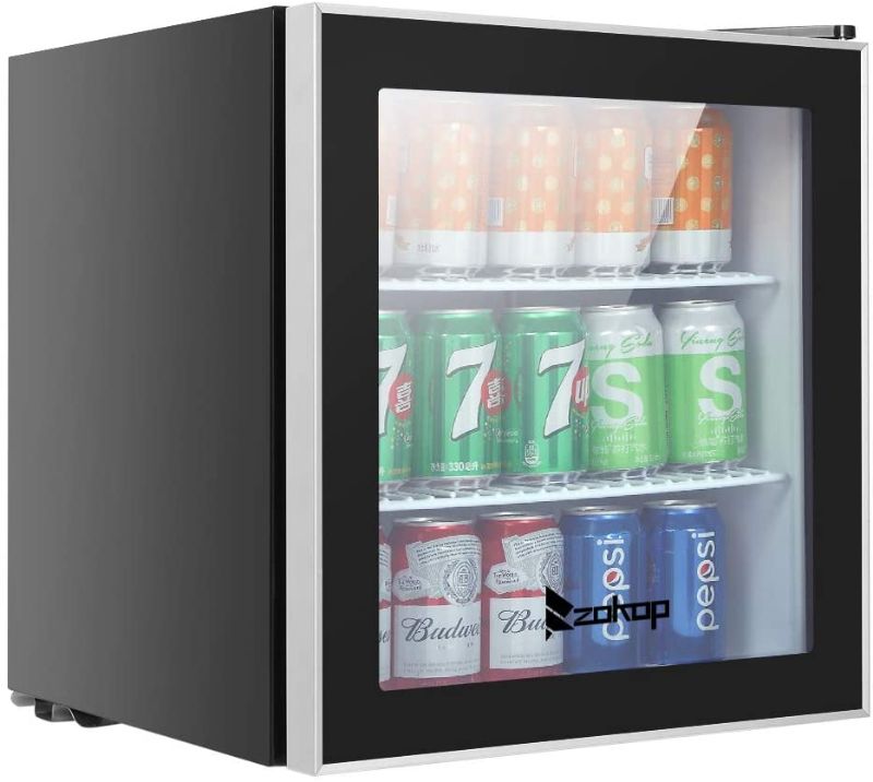 Photo 1 of  1.6Cu.Ft/46L/60CAN Beverage Refrigerator Black// JC-46 AC115V/60Hz

//damaged//tested powers on 