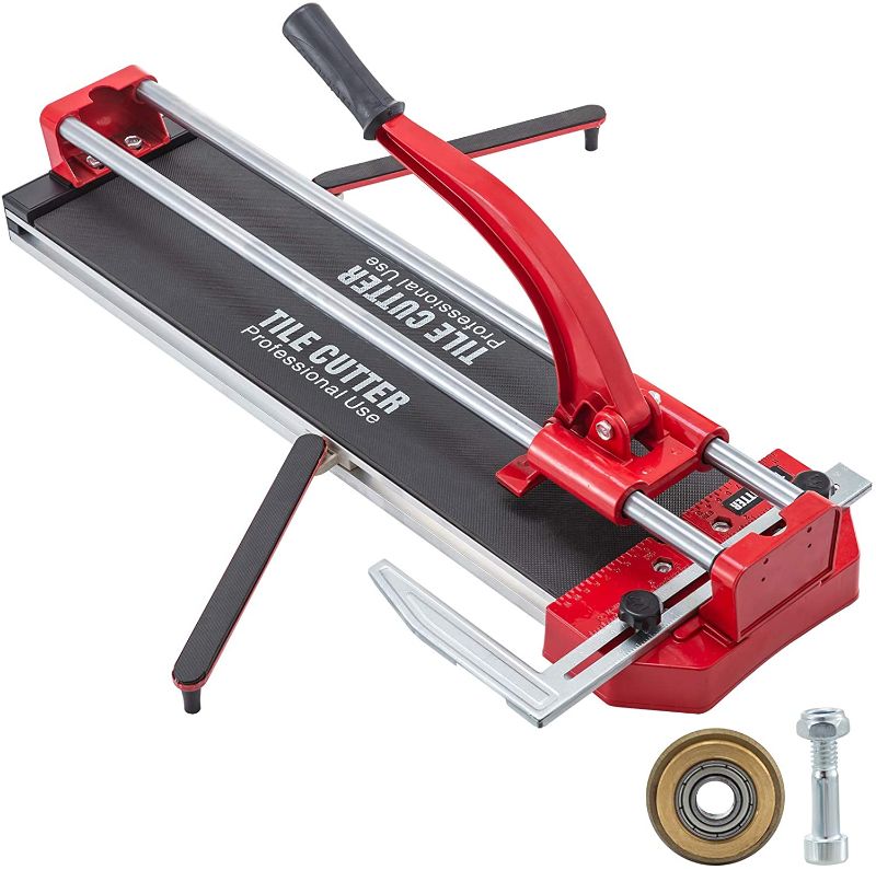 Photo 1 of 800mm Tile Cutter Double Rails & Brackets Manual Tile Cutter 3/5 in Cap w/Precise Laser Manual Tile Cutter Tools for Precision Cutting (31 Inch)*previously opened*, *no manual*
*box damaged from shipment*,

  