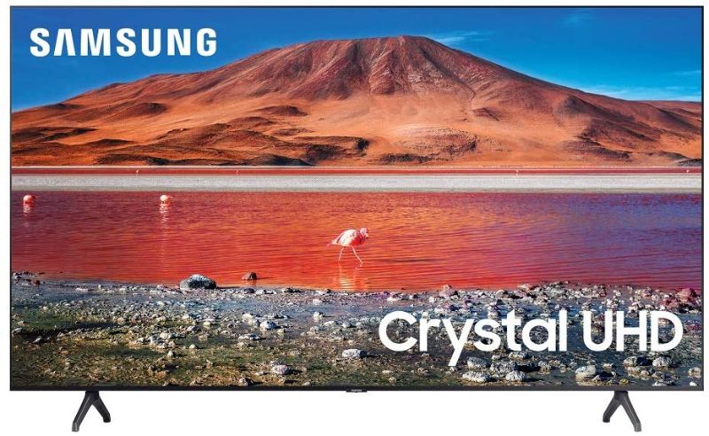 Photo 1 of ** TEAR IN SCREEN** SAMSUNG 70-inch TU-7000 Series Class Smart TV | Crystal UHD - 4K HDR - with Alexa Built-in | UN70TU7000FXZA, 2020 Model
