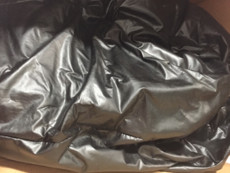 Photo 1 of Black Faux Leather Vinyl Bean Bag,, 39"