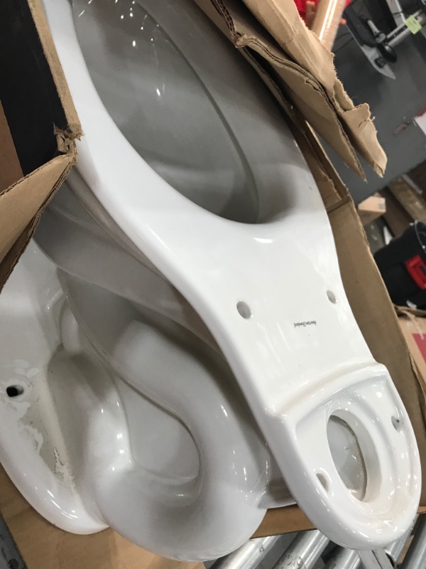 Photo 2 of American Standard Colony Elongated Toilet Bowl, TOILET BOWL ONLY, NO LID, NO INSTRUCTIONS, NO HARDWARE, COSMETIC DAMAGE BUT NO CRACKS OR CHIPPED PIECES,, TOLIET BOWL ALL INTACTED 