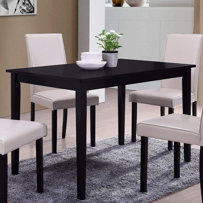 Photo 1 of Best Master Furniture Melissa Transitional Dining Table Only, Black,, color: black,, item# :WA 1200,, 