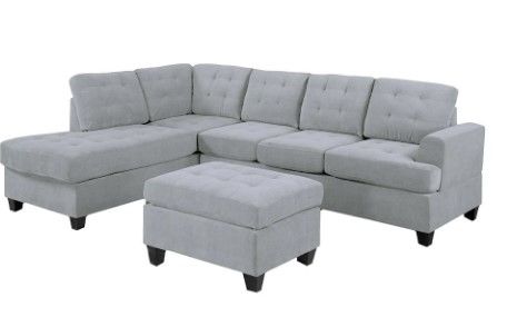 Photo 1 of ANGOLO 2 CLASSIC 3-PIECE SECTIONAL AND OTTOMAN SET,,  BOX 3 OUTTA 4