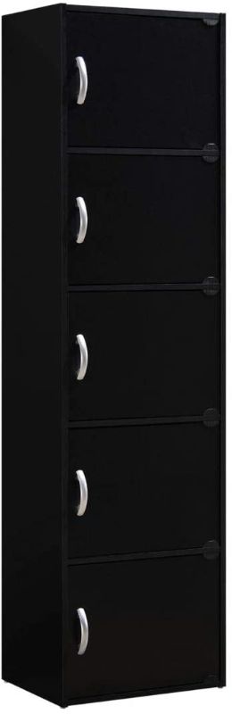 Photo 1 of HODEDAH IMPORT 5-Shelf Bookcase Cabinet, Black