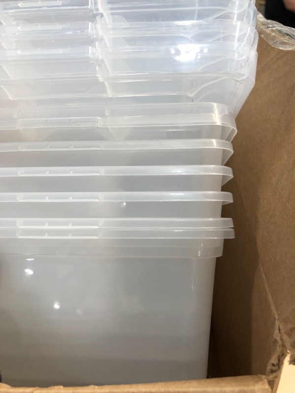 Photo 3 of IRIS® 6 Quart Clear Storage Box, 6 Pack