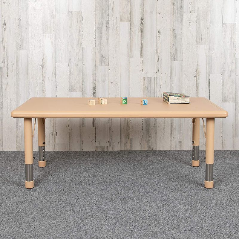 Photo 1 of 
Flash Furniture 24"W x 48"L Rectangular Natural Plastic Height Adjustable Activity Table
Color:Natural