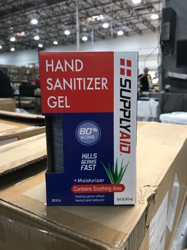 Photo 1 of SupplyAID 80% Alcohol Hand Sanitizer Gel w/Soothing Aloe FDA # 74035-1051-5
4 bottles