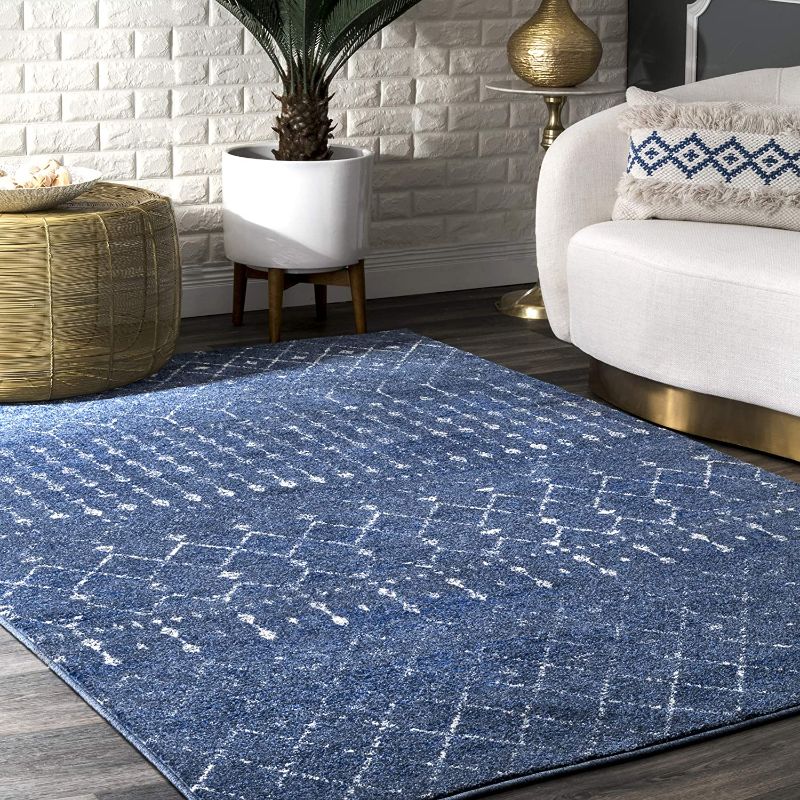 Photo 1 of 
nuLOOM Moroccan Blythe Area Rug, 4' x 6', Dark Blue
Size:4' x 6'