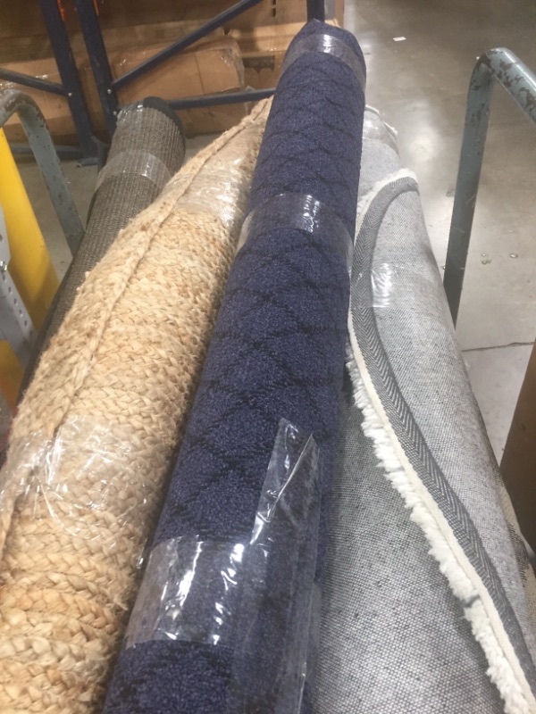 Photo 1 of Commercial-Grade Entrance Mat, Indoor/Outdoor Blue/ Black Floor Mat 6' Length x 4' Width, 
