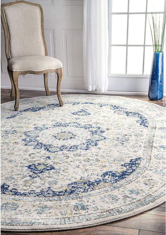 Photo 1 of 
nuLOOM Paisley Vintage Persian Area Rug, 5' x 8' Oval, Blue
Size:5 x 8 Feet
Color:Blue