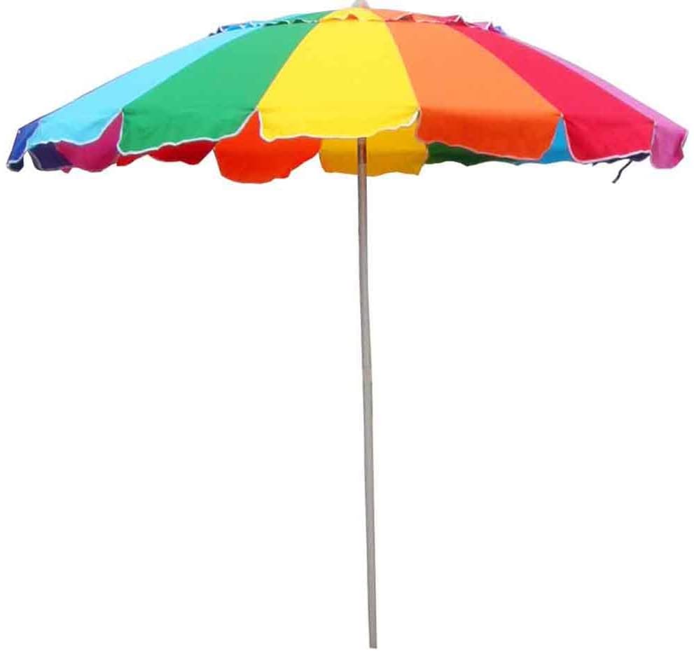 Photo 1 of  8FT-Rum-B Beach Umbrella Rainbow Carry Bag-8 Foot, Multi-Color