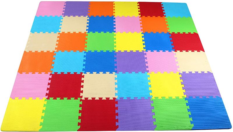 Photo 1 of 
BalanceFrom Kid's Puzzle Exercise Play Mat with EVA Foam Interlocking Tiles
Style:36 Tiles, 9 Colors
