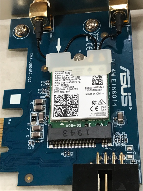 Photo 2 of Asus PCE-AC58BT AC2100 Dual-Band PCIe Wi-Fi / Bluetooth Combo Adapter