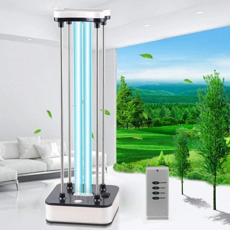 Photo 1 of UV Light Sanitizer, Area-with Ozone Quartz Lamp 110V 36W Light with 15s Delay Time Remote Controller UVC Germicidal Lamp for Room Home Hotel Travel
