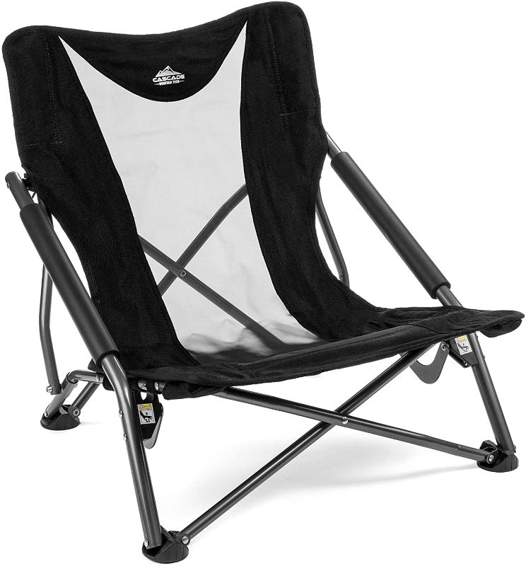 Photo 1 of Cascade Mountain Tech Camping Chair - Low Profile Folding Chair for Camping, Beach, Picnic, Barbeques, Sporting Event with Carry Bag
