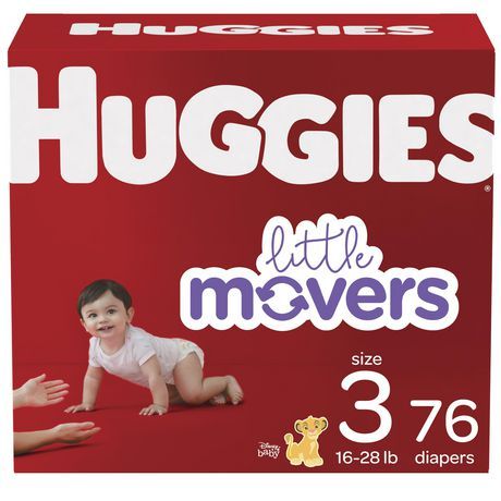 Photo 1 of Huggies Little Movers Baby Diapers, Size 3, 76 Ct
