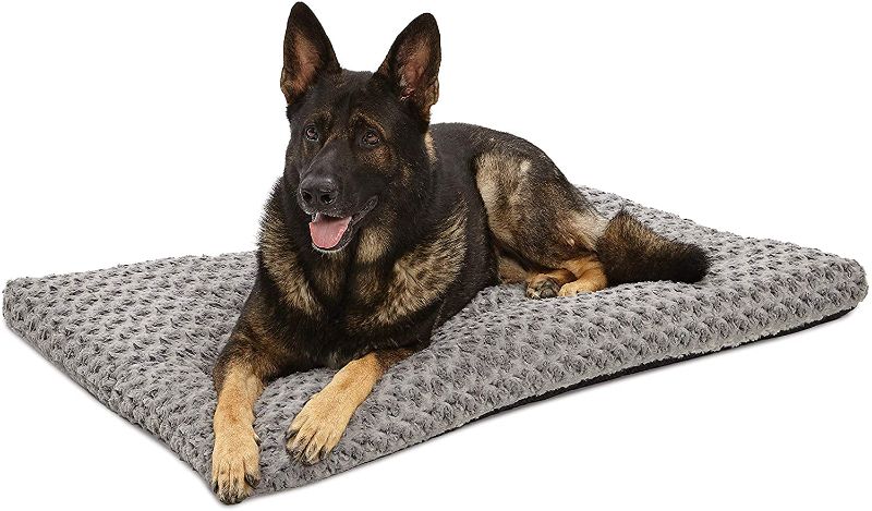 Photo 1 of QuietTime Dog Bed & Crate Mat, Deluxe Ombre Swirl, Fits 48" Crate, Gray