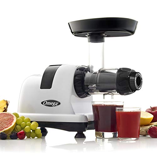 Photo 1 of Omega J8006HDS Nutrition Center Quiet Dual-Stage Slow Speed Masticating Juicer Makes Fruit and Vegetable 80 Revolutions per Minute High Juice, 200-Watt, Silver