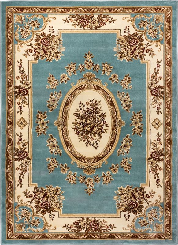 Photo 1 of Area Rug 5'3"x7'3" Rectangle Traditional Light Blue Color - Well Woven Timeless Collection
