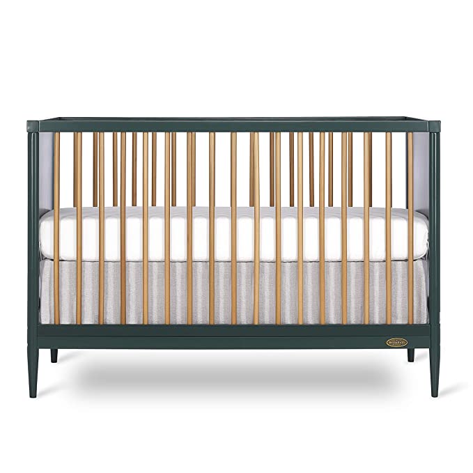 Photo 1 of Dream on Me Clover 4 in 1 Modern Island Crib with Rounded Spindles Olive