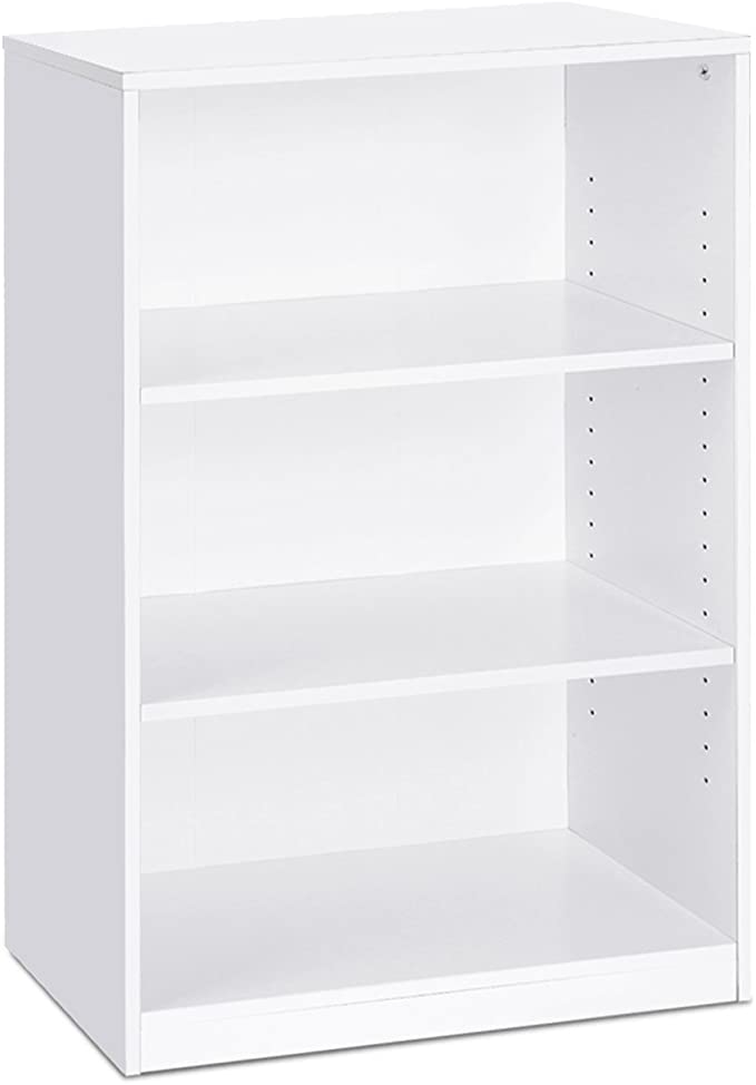 Photo 1 of FURINNO Jaya Simple Home 3-Shelf Bookcase, White