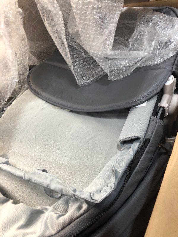 Photo 2 of Baby Stroller 360 Rotation Function,Hot Mom Baby Carriage Pu Leather Pushchair Pram 2020,Dark Grey