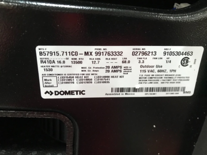 Photo 6 of Dometic BRISK II AC PW 410 A 13500 BTU WHT