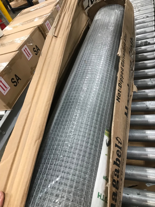 Photo 2 of Amagabeli 48x100 Hardware Cloth 1/2 Inch 19 Gauge Square Galvanized Chicken Wire Galvanizing After Welding Fence Mesh Roll Raised Garden Bed Plant Supports Poultry Netting Cage Snake Fence