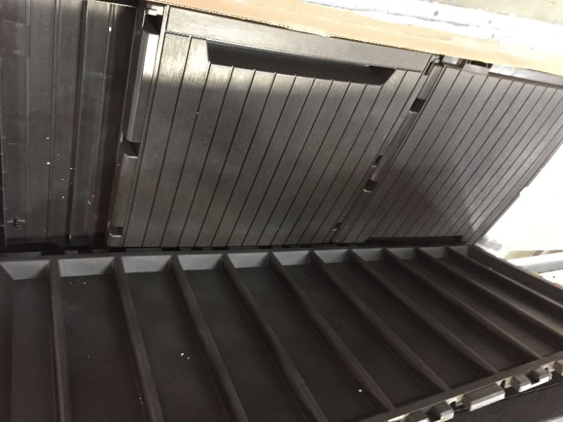 Photo 1 of 80gal Springwood Outdoor Resin Storage Deck Box Brown - Keter