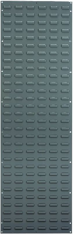 Photo 1 of Akro-Mils 30118 Louvered Steel Wall Panel Garage Organizer for Mounting AkroBin Storage Bins, (18-Inch W x 61-Inch H), Grey, (1-Pack)
