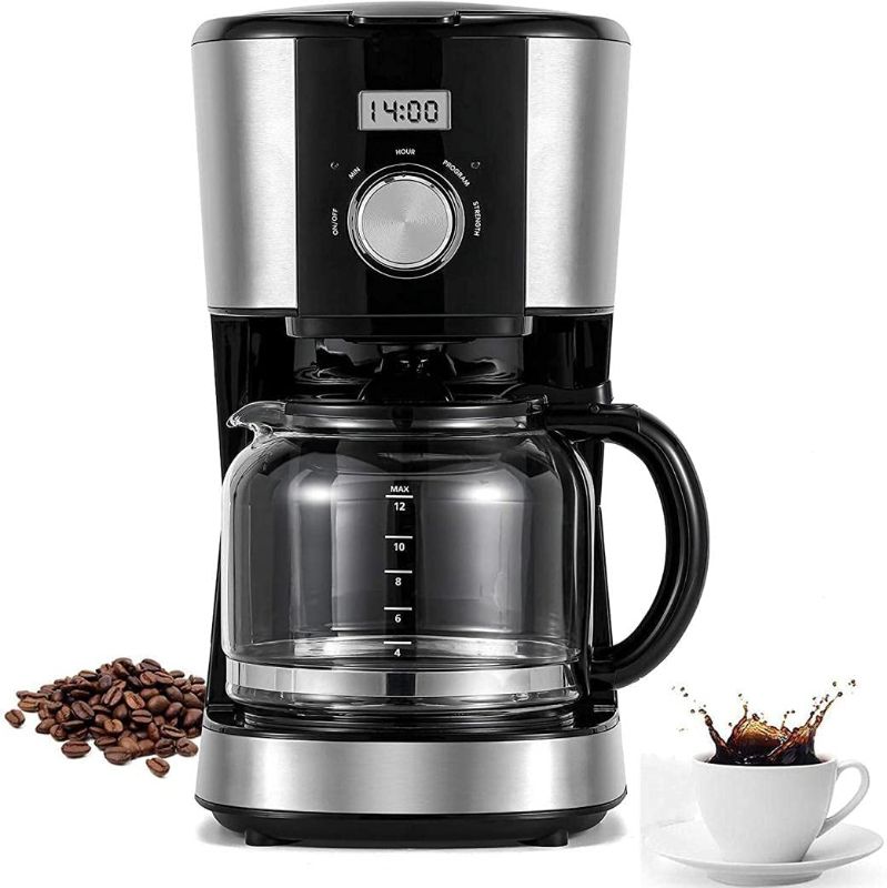 Photo 1 of 12-Cup Stainless Steel Coffee Maker coffee machine with Reusable Filter,Programmable Drip Coffeemaker, Multiple Brew Strength,Keep Warm
similar to photo