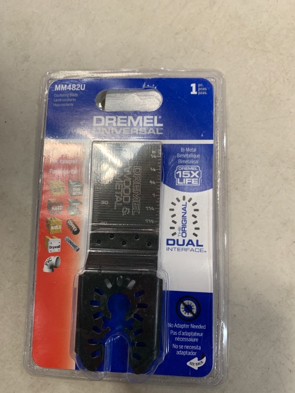 Photo 2 of Dremel 1-5/8 in. Bi-Metal Universal Wood and Metal Flush Cut Blade 1 pk