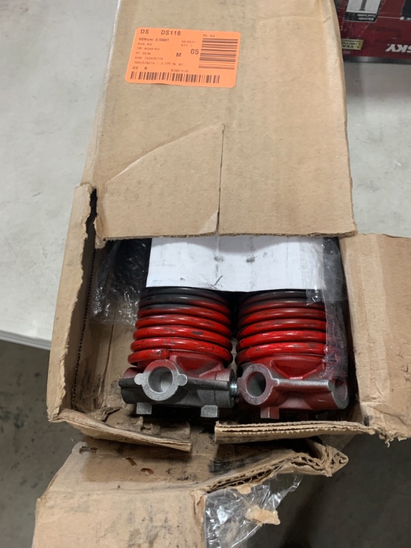 Photo 2 of 0.225 in. Wire x 2 in. D x 31 in. L Torsion Springs in Red Left and Right Wound Pair for Sectional Garage Doors
