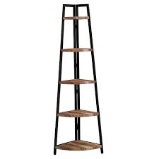 Photo 1 of  5-Tier Corner Ladder Display Shelving Unit Metal & Distressed Wood 
65"