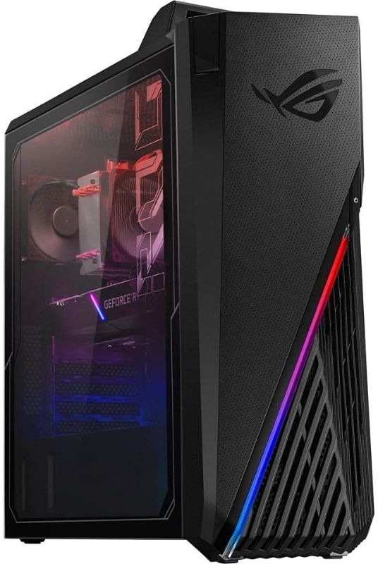 Photo 1 of ROG Strix GA15DK Gaming Desktop PC, AMD Ryzen 7 5800X, GeForce RTX 3070, 16GB DDR4 RAM, 512GB SSD + 1TB HDD, Wi-Fi 5, Windows 10 Home, GA15DK-AS776