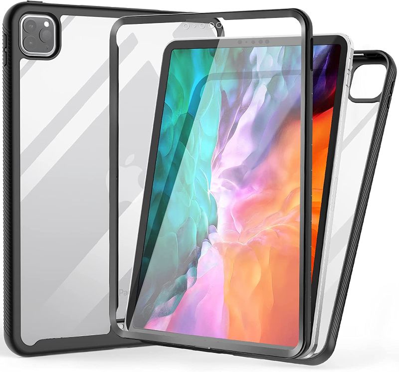 Photo 1 of iPad Pro 12.9 Case 2020 with Built-in Screen Protector Cover & Full-Body Shockproof Rugged Protective Case for iPad Pro 12.9 inch 4th Generation.