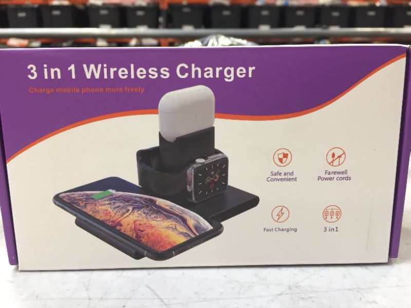 Photo 1 of 3in 1 Wireless Charger /  Charger Mobile Phone More Freely  (open box for pictures)